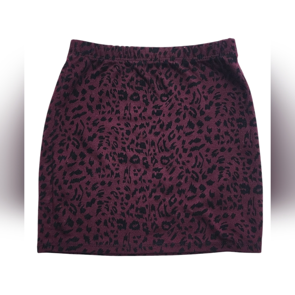 Cheryl Creations Kids Leopard Print Skirt - Black and Purple Size Medium
